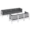 vidaXL Salon de jardin 8 pcs avec coussins bois de pin massif