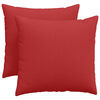 vidaXL Coussins de canap&eacute; 2 pc tissu Rouge 50 x 50 cm