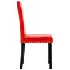 vidaXL Chaises &agrave; manger lot de 4 rouge PVC