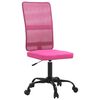 vidaXL Chaise de bureau r&eacute;glable en hauteur rose tissu en maille