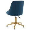 vidaXL Chaises pivotantes &agrave; manger lot de 6 bleu velours