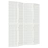 vidaXL Cloison de séparation pliable 4 panneaux 160x170 cm Blanc