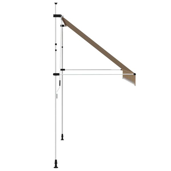 vidaXL Auvent r&eacute;tractable manuel 300 cm Rayures jaunes et bleues