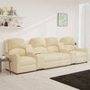 vidaXL Fauteuil de massage inclinable et porte-gobelets 4 places crème