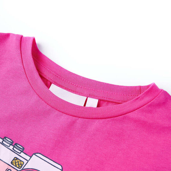 T-shirt pour enfants rose fonc&eacute; 140