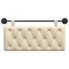 vidaXL T&ecirc;te de lit suspendue Montage mural Cr&egrave;me 110 x 55 x 7 cm tissu