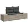 vidaXL Ensemble de canap&eacute; de jardin 4 pcs Gris clair Poly rotin