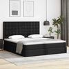 vidaXL Lit avec rangement et LED Noir 160 x 200 cm Simili cuir