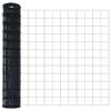 vidaXL Cl&ocirc;ture avec poteaux Gris 1 x 25 m Acier