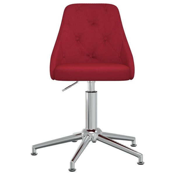 vidaXL Chaise pivotante de salle &agrave; manger Rouge bordeaux Tissu