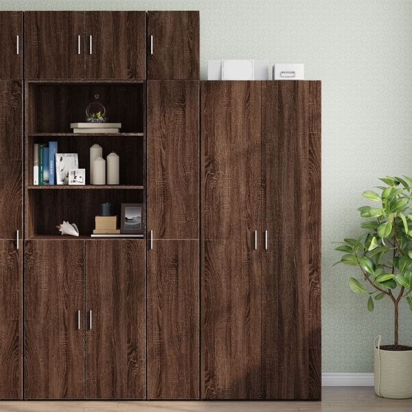 vidaXL Armoire de rangement mince ch&ecirc;ne marron 30x42,5x225 cm