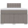 vidaXL Sommier &agrave; lattes de lit avec matelas taupe 120x190 cm tissu