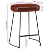 vidaXL Tabourets de bar lot de 2 marron fonc&eacute; 40x29,5x53 cm