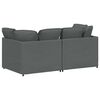 vidaXL Canap&eacute; modulaire avec coussins en tissu gris fonc&eacute;