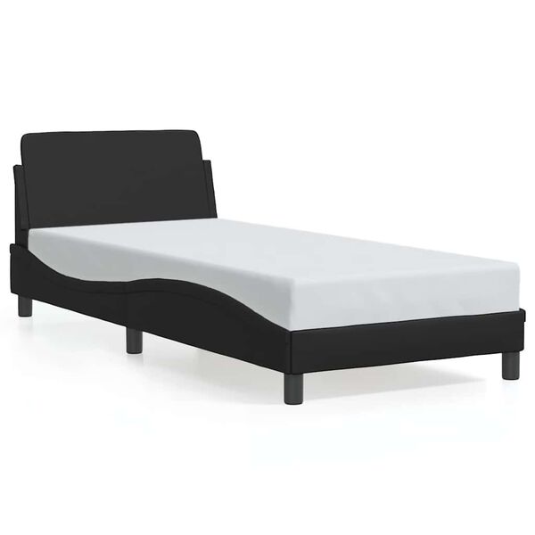 vidaXL Cadre de lit Dover noir 90x200 cm similicuir