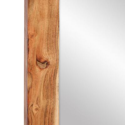 vidaXL Miroir 70x50 cm bois massif d'acacia et verre