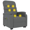 vidaXL Fauteuil de massage Anthracite Similicuir