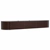 vidaXL Lit sur&eacute;lev&eacute; Marron 320 x 80 x 44 cm Acier