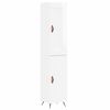 vidaXL Buffet haut Blanc brillant 34,5x34x180 cm Bois d'ing&eacute;nierie
