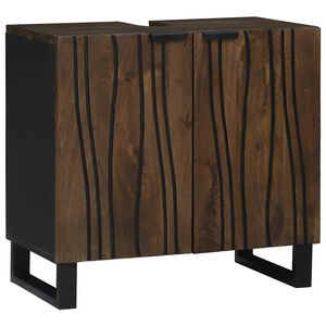vidaXL Meuble de Lavabo de Salle de Bain Noyer 62 x 33 x 58 cm