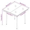 vidaXL Ensemble &agrave; manger de jardin coussins 5 pcs R&eacute;sine tress&eacute;e Verre