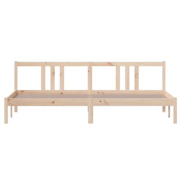 vidaXL Cadre de lit sans matelas bois massif 200x200 cm