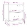 vidaXL Tables de chevet 2pcs Marron miel 40x34x45cm Bois de pin massif