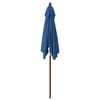 vidaXL Parasol de jardin avec m&acirc;t en bois bleu azur&eacute; 198x198x231 cm