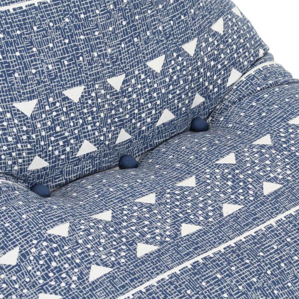 vidaXL Canap&eacute; pouf Indigo Tissu Patchwork