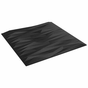 vidaXL Panneaux muraux 12 pcs Pierre Noire 50 x 50 cm Mousse XPS