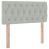 vidaXL Lit de Rangement avec matelas Gris clair 100 x 200 cm Velours