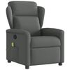 vidaXL Fauteuil inclinable de massage en tissu gris fonc&eacute;