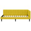 vidaXL Cadre de lit d'angle Jaune 90 cm x 190 cm Velours