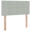 vidaXL Lit de Rangement avec matelas Gris clair 90 x 190 cm Velours