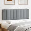 vidaXL Coussin de t&ecirc;te de lit Hanko gris clair 120 cm tissu