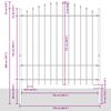 vidaXL Cl&ocirc;ture de jardin 7 pcs Gris 170 x 215 cm