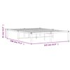 vidaXL Cadre de lit m&eacute;tal sans matelas noir 135x190 cm
