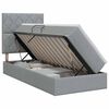 vidaXL Lit avec rangement et matelas Gris clair 90 x 200 cm tissu