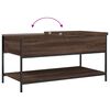 vidaXL Table basse ch&ecirc;ne marron 100x50x50cm bois d'ing&eacute;nierie et m&eacute;tal