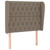 vidaXL Sommier &agrave; lattes de lit avec matelas Taupe 90x200 cm Tissu