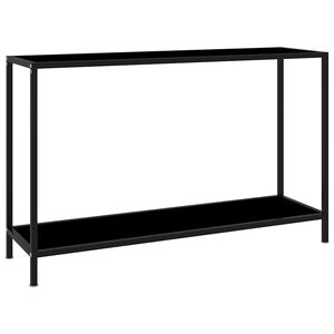 vidaXL Table console Noir 120x35x75 cm Verre tremp&eacute;