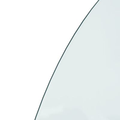 vidaXL Plaque de verre de cheminée Demi-rond 1000x600 mm