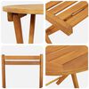 vidaXL Ensemble de salle &agrave; manger pour jardin 3 pcs Huile Naturelle