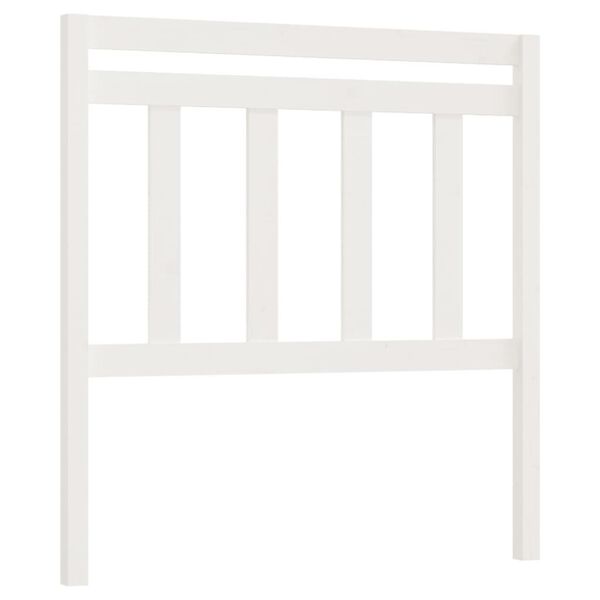 vidaXL T&ecirc;te de lit Blanc 106x4x100 cm Bois massif de pin