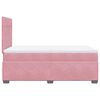 vidaXL Sommier &agrave; lattes de lit avec matelas rose 120x190 cm velours