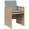 vidaXL Ensemble de salle &agrave; manger pour jardin 5 pcs Beige polyrotin