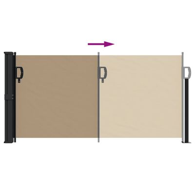 vidaXL Auvent latéral rétractable taupe 100x300 cm