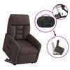 vidaXL Fauteuil inclinable marron fonc&eacute; tissu
