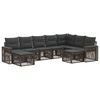 vidaXL Ensemble de canap&eacute; de jardin 9 pc Gris et Gris fonc&eacute; polyrotin