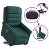 vidaXL Fauteuil inclinable de massage Vert fonc&eacute; Tissu